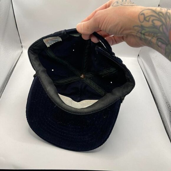 Vintage 80s black corduroy trucker hat Bailey Bonds rare Frank Hoffer - Picture 9 of 10